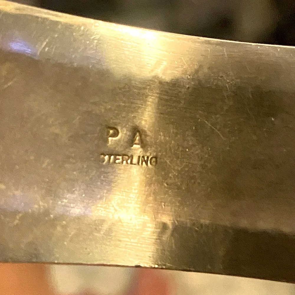 Priscilla Apache Navajo Designed Sterling Silver Cuff Bracelet - Picture 3 of 9